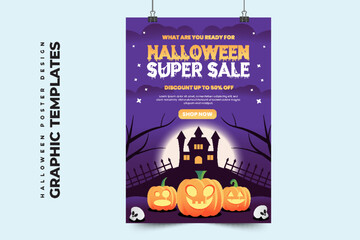 Simple and elegant Halloween graphic design template that is easy to customize