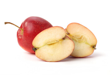 Red apples  isolated on white.