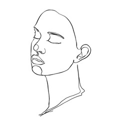 Woman line art illustration