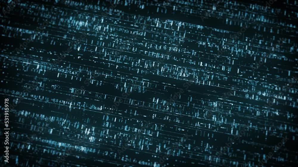 Poster big data digital business hitech background/ 4k animation of an abstract wallpaper big data business