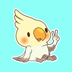 cute little parrot vector illustration