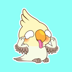 cute little parrot vector illustration