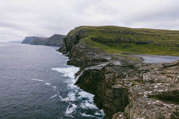 Trælanípan, Bøsdalafossur Waterfall in the Faroe Islands