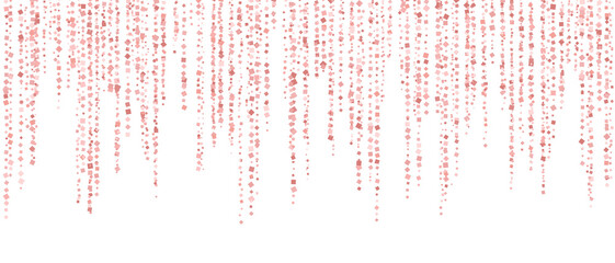Rose gold holiday decoration glitter rain garland © Glitter_Klo