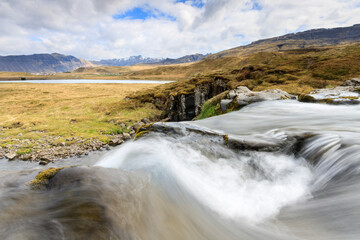 Waterfall in southern Iceland
