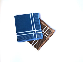 Blue and burgundy men's handkerchiefs
