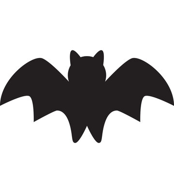 Bat Halloween elements. bat cartoon icon for Halloween day. bat black color flying.