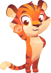 Cute cartoon tiger © klyaksun