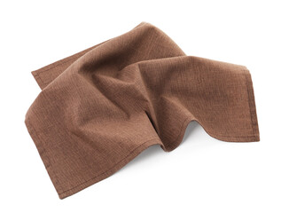 Fabric napkin for table setting on white background