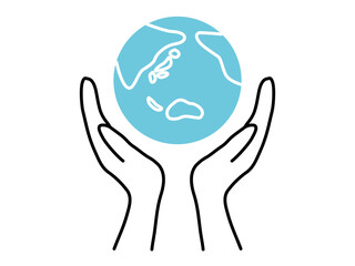 両手で囲む_地球_カラー