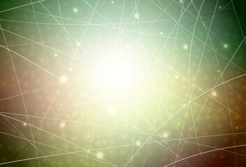 Dark Green, Yellow vector background with stright stripes.