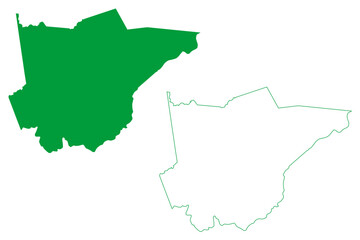 Erere municipality (Ceará state, Municipalities of Brazil, Federative Republic of Brazil) map vector illustration, scribble sketch Erere map