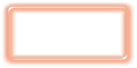 Pastel shimmering incarnadine shade metallic translucent frame with a transparent shadow. Rectangular shape. Isolated on a transparent background (png).