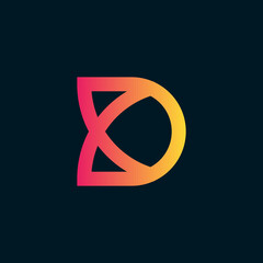 Modern Letter D Logo