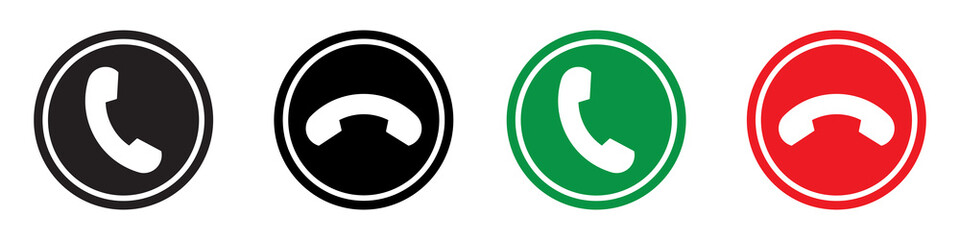 Telephone call button icon. Contact telephone sign icon, vector illustration