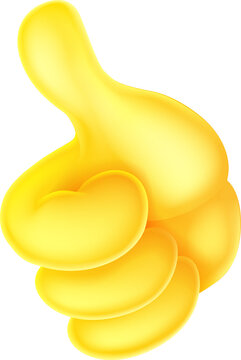 Thumbs Up Hand Cartoon Emoticon Icon