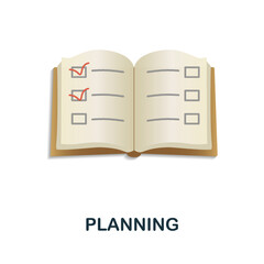 Planning icon. 3d illustration from personal productivity collection. Creative Planning 3d icon for web design, templates, infographics and more