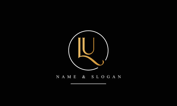 UL, LU, U, L abstract letters logo monogram