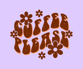 coffee please lettering t shirt design