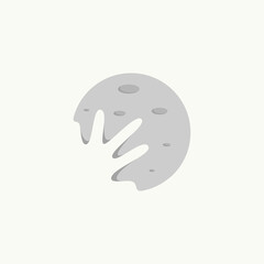 Five Moon cartoon logo design template