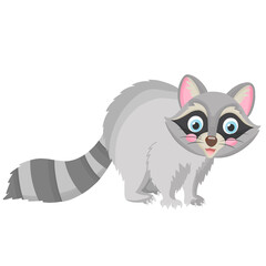Fototapeta na wymiar cute raccoon animal illustration 