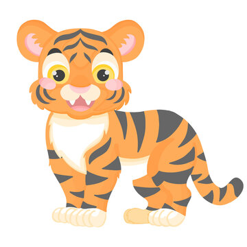 cute tiger animal illustration 