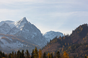 Autumn Season in the Gosausee Lake, Austrian Alps Salzburg, Austria