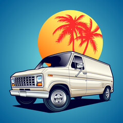 White van car © Almujaddidi