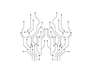 Abstract futuristic circuit board Illustration, Circuit board with various technology elements. Circuit board pattern for technology background. Vector illustration