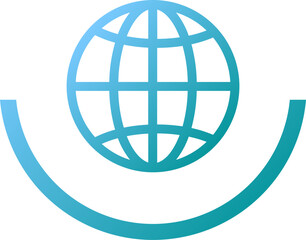 Obraz premium Globe ui icon 