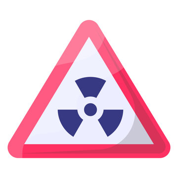 Radioactive atomic ionizing radiation danger Concept, biohazard risk alert Vector Icon Design, Black Hexagonal warning signs, Safety Label and Hazard symbol, Caution or Notice sign