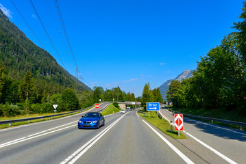 Arlberger Schnellstraße S16 in Vorarlberg/Österreich