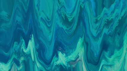 Fluid abstract background texture of turquoise and blue color wallpaper