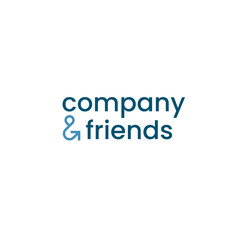 Fototapeta na wymiar ampersand finance arrow logo and friend