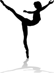 Fototapeta na wymiar Silhouette Ballet Dancer
