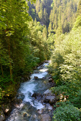 Fototapeta na wymiar Litzibach in Silbertal im Bezirk Bludenz in Vorarlberg (Österreich)