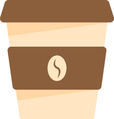 Hot Coffee Take Out Flat Vector Illustration