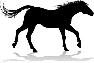 Fototapeta na wymiar Horse Animal Silhouette