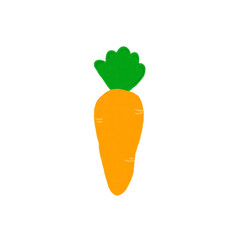 orange carrot on white background