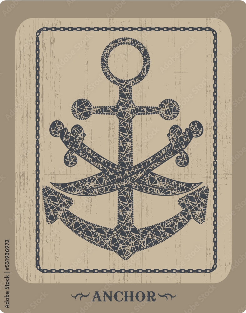 Sticker t-shirt print. nautical marine, badge design.