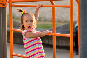 Toddler girl summer outdoors