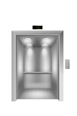 Template of elevator or lift empty cabin, realistic vector illustration. © sabelskaya