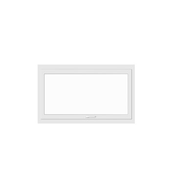 Horizontal window frame or leaf template realistic vector illustration isolated.