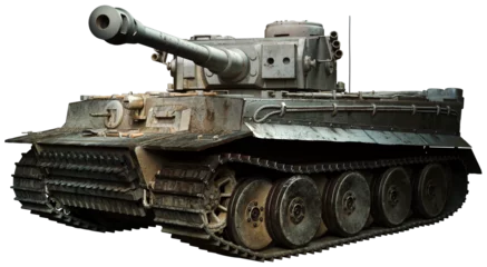 Fotobehang Tiger tank in steel grey 3D illustration   © warpaintcobra