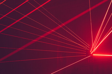 Abstract background with red lasers