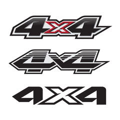 4x4 logo for 4 wheel drive truck and car graphic vector. Design for vehicle vinyl wrap_20220920