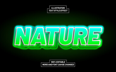 Nature 3D Bold Text Style Effect