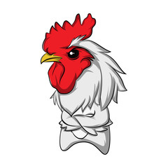 vector cartoon rooster