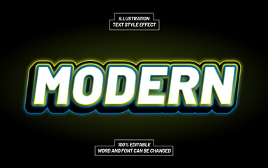 Modern 3D Bold Text Style Effect