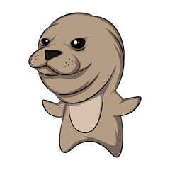 vector cartoon seal